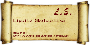 Lipsitz Skolasztika névjegykártya